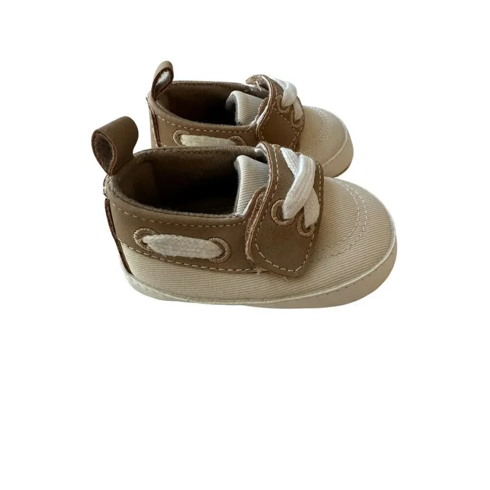 Cat & Jack Toddler's Beige Casual Shoes Canvas Cotton Size 0-3 Months